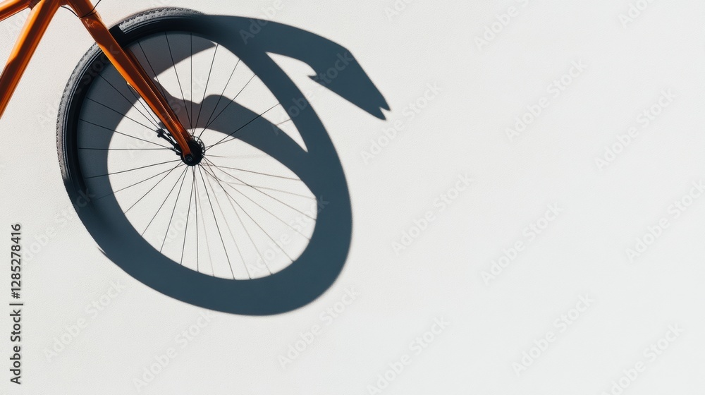 Minimalist Bicycle Elegance Sunlit Metal Frame and Tire on Concrete - Eco-Commuting Imagery for Sustainable Transport and Green Marketing Visuals Minimalist Bicycle Elegance Sunlit Metal Frame and Tire on Concrete - Eco-Commuting Imagery for Sustainable Transport and Green Marketing Visuals