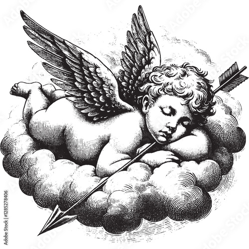 cupid with bow and arrow