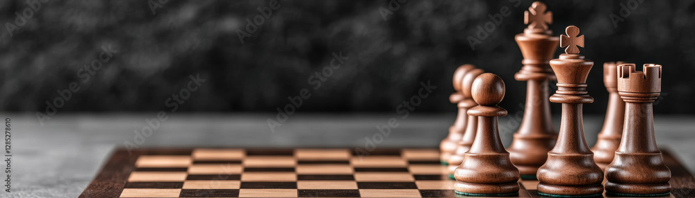 Cronyism concept. Chess pieces on a board with a dark background. Cronyism concept. Chess pieces on a board with a dark background.