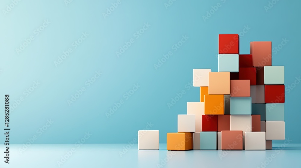 Compact cube symbolizing business analytics, abstract trends visualization, impactful design for data interpretation and insights. Compact cube symbolizing business analytics, abstract trends visualization, impactful design for data interpretation and insights.