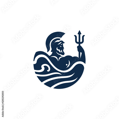 Poseidon god logo
