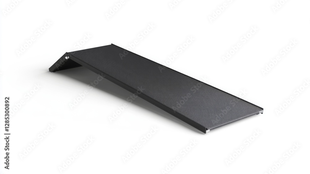 A sleek black ramp designed for accessibility and mobility. This practical piece serves various purposes in homes and public spaces. Efficient and stylish solution. Generative AI A sleek black ramp designed for accessibility and mobility. This practical piece serves various purposes in homes and public spaces. Efficient and stylish solution. Generative AI