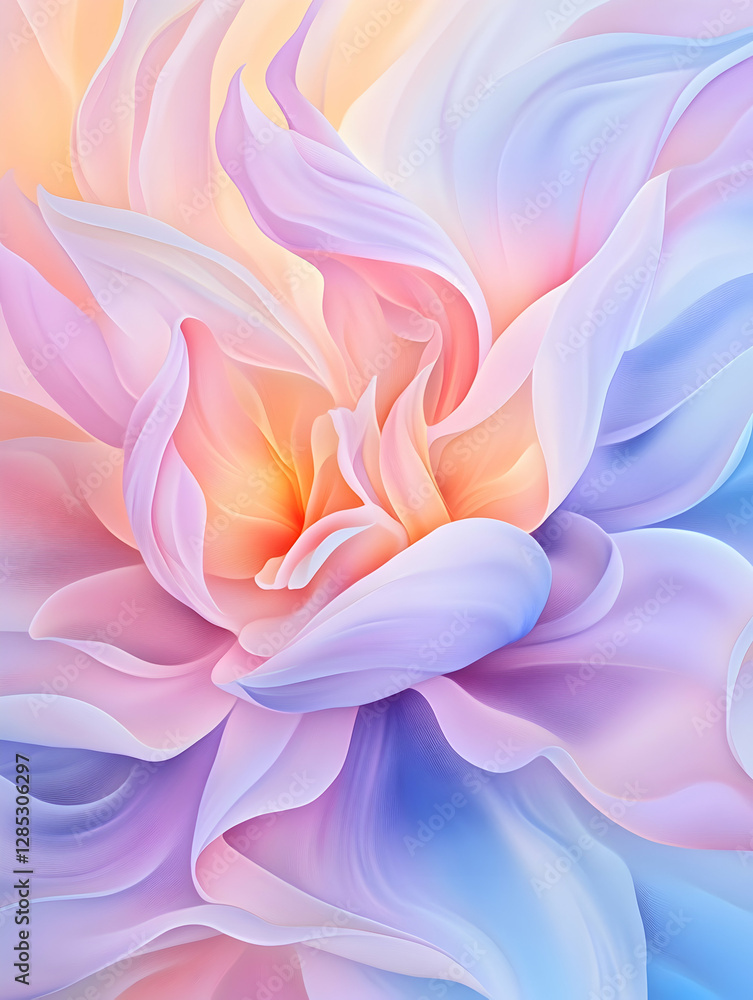 Pastel flower petals, soft light, abstract art, calming background, phone wallpaper Pastel flower petals, soft light, abstract art, calming background, phone wallpaper