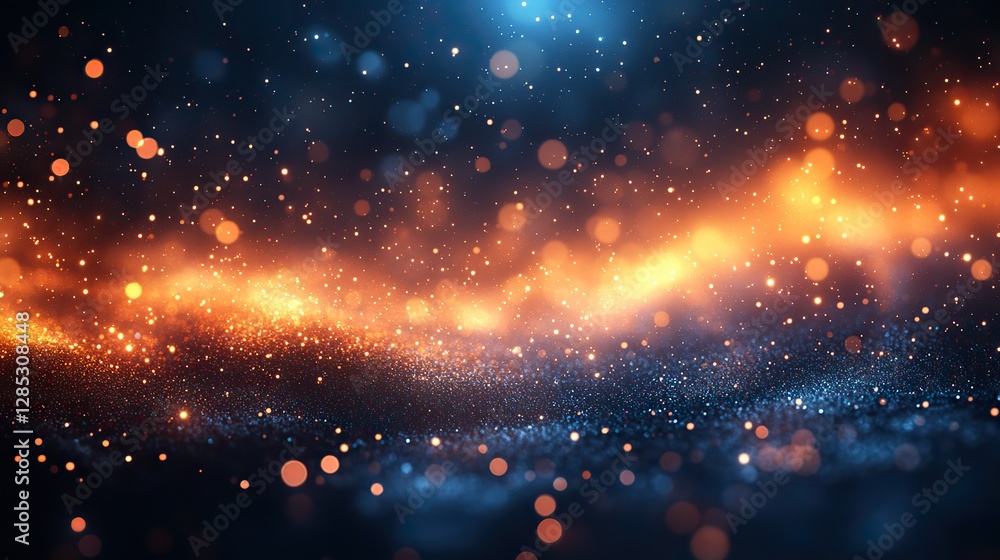 Fototapeta premium A luminous abstract background with a radiant light burst and shimmering bokeh effects The interplay of light creates a serene and captivating atmosphere, perfect for artistic projects
