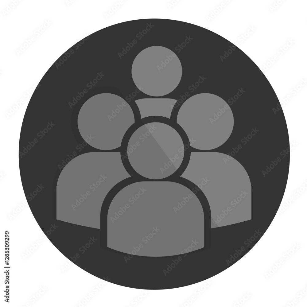 User group icon on internet button User group icon on internet button