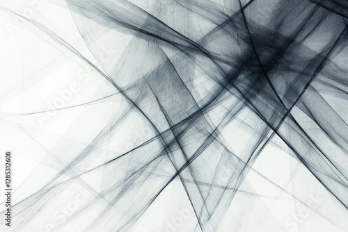 Wallpaper Mural Abstract Gray Smoke Lines - Minimalist Monochrome Pattern Design Torontodigital.ca