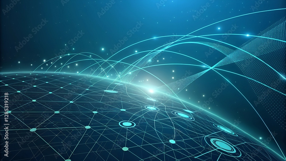 Obraz premium abstract blue background with stars