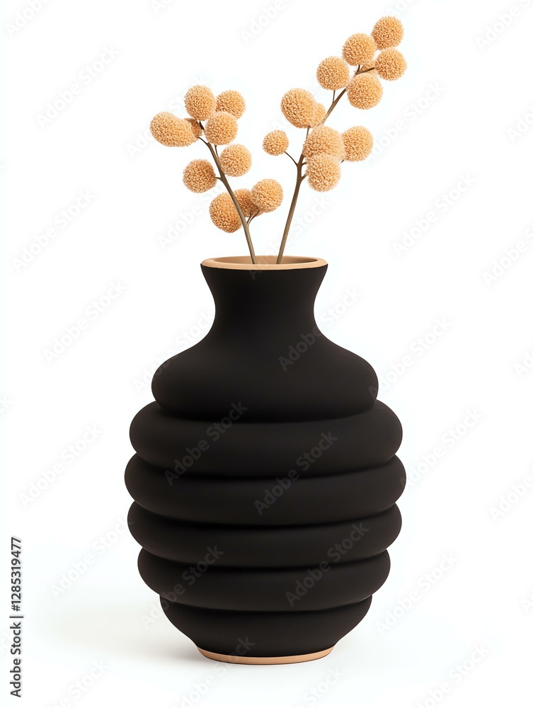 Elegant vase displaying stylish decor accents. Elegant vase displaying stylish decor accents.