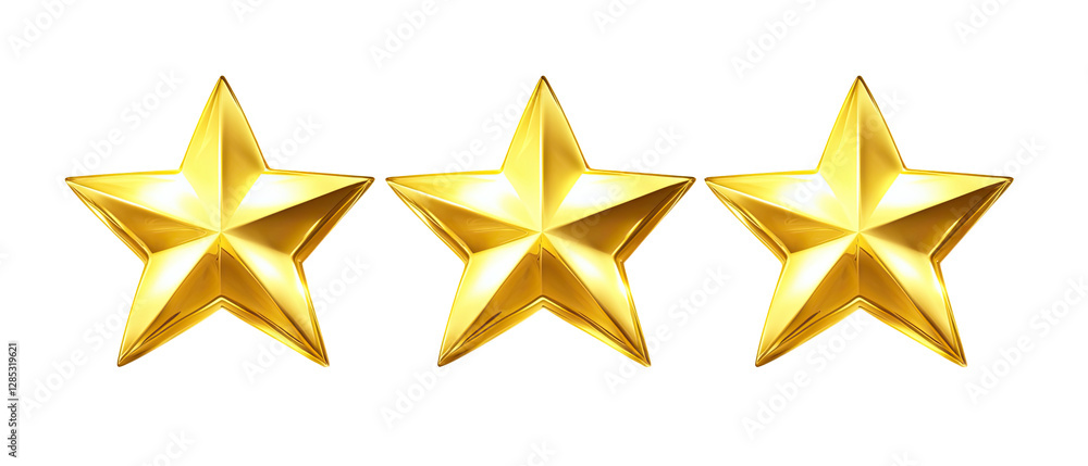 Three-Star Rating Review Icon Representing Moderate Quality and Customer Feedback Three-Star Rating Review Icon Representing Moderate Quality and Customer Feedback