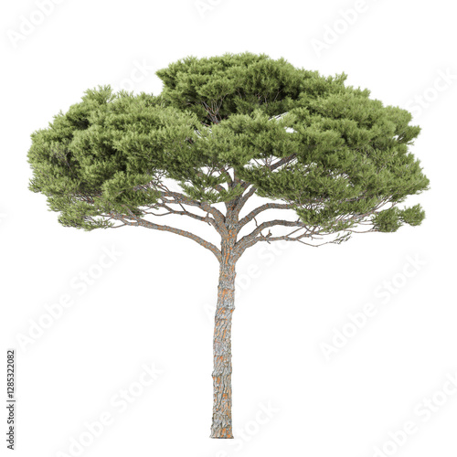 Collection of Pinus pinaster tree isolated on transparent Canvas