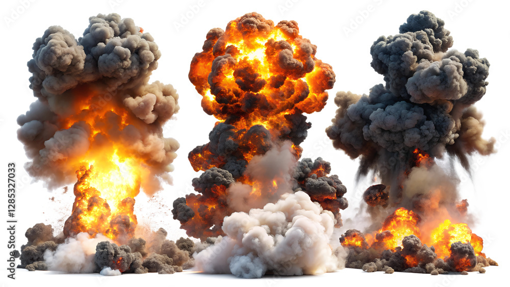 Realistic Fire and Smoke Explosion PNG Set Realistic Fire and Smoke Explosion PNG Set