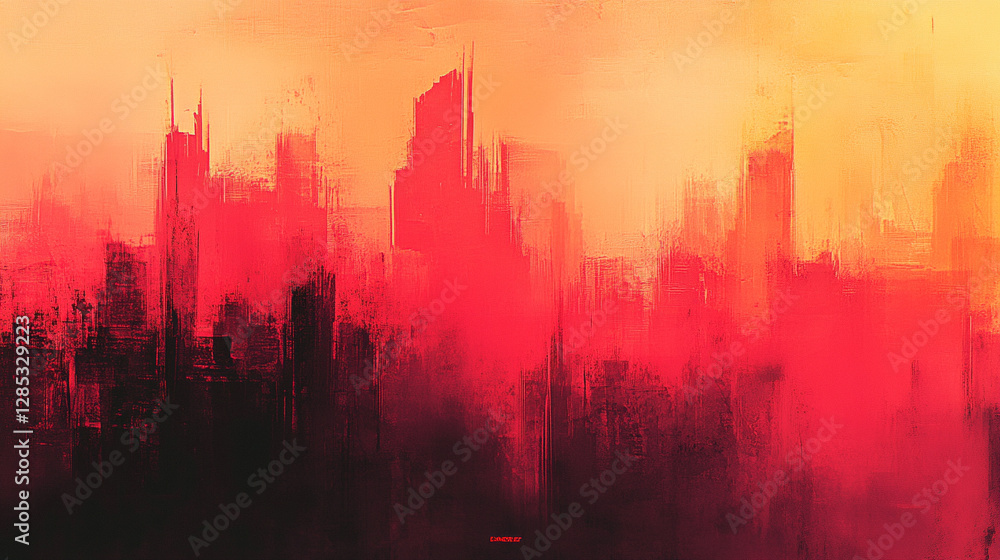 Fototapeta premium A vibrant, futuristic design featuring a glitch effect, symbolizing the blend of technology and chaos, representing the rapid evolution of digital spaces and modern aesthetics