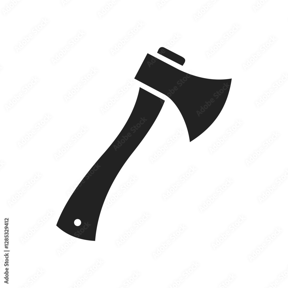 Simple Black Axe Silhouette and axe icon, axe, hatchet, ax, equipment, woodcutter Simple Black Axe Silhouette and axe icon, axe, hatchet, ax, equipment, woodcutter