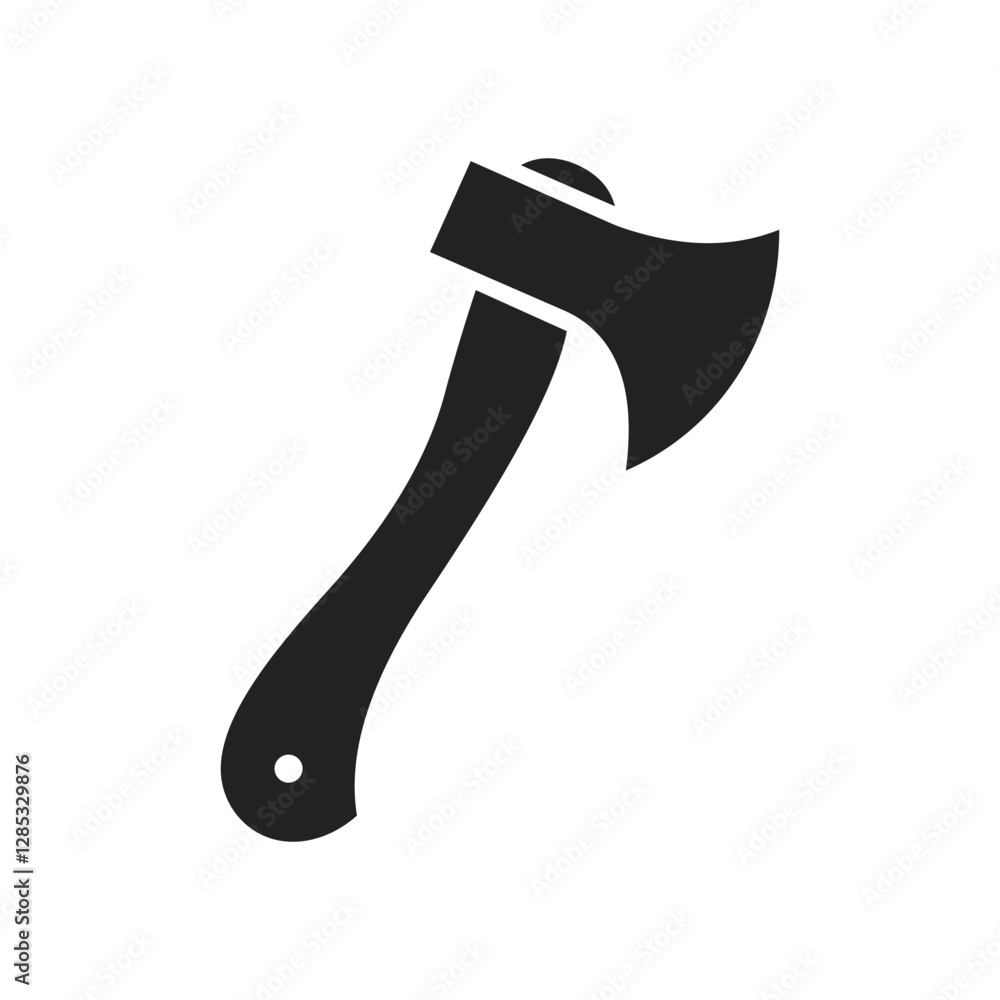 Simple Black Axe Silhouette and axe icon, axe, hatchet, ax, equipment, woodcutter Simple Black Axe Silhouette and axe icon, axe, hatchet, ax, equipment, woodcutter