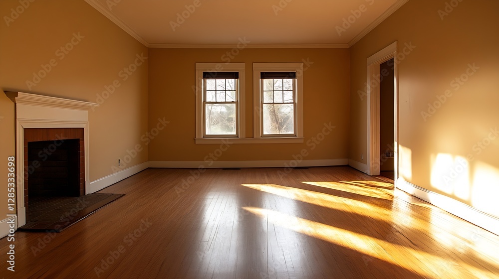 Spacious and Minimalist Living Room with Sunlight Streaming Through Windows : Generative AI Spacious and Minimalist Living Room with Sunlight Streaming Through Windows : Generative AI