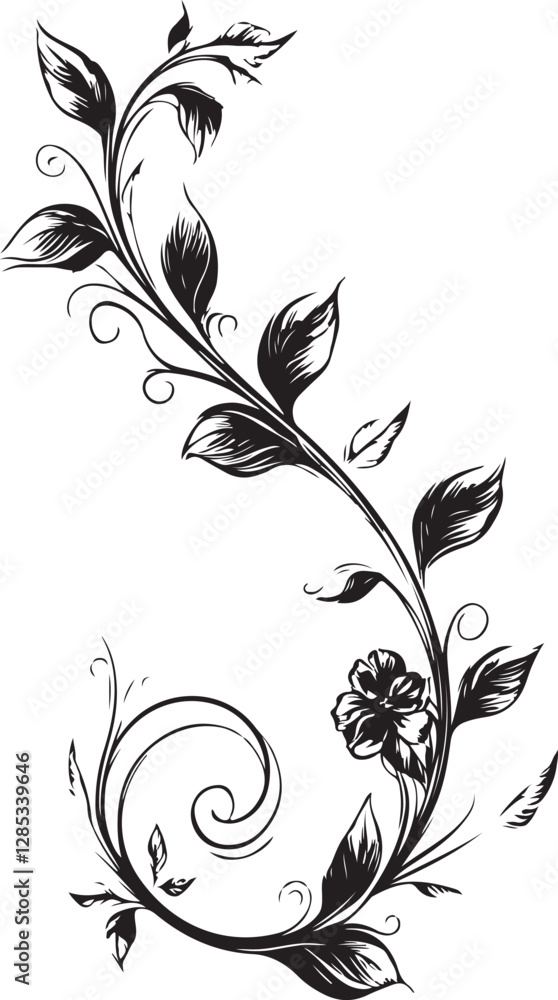 Obraz premium Timeless Elegance: The Enchanting Blooms of Monochrome 