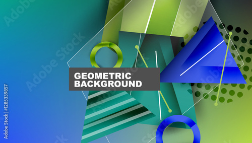 Abstract background geometric design with colorful gradients