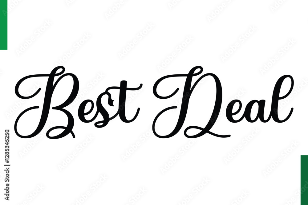 Best Deal sale text in typography saying Best Deal sale text in typography saying