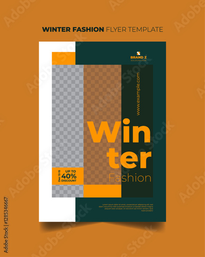 Winter fashion flyer template with this versatile design.