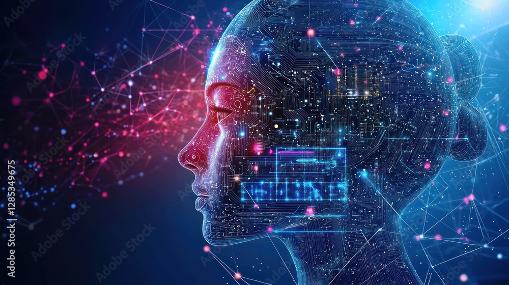 AI Consciousness Digital Mind, Circuitry, Network, Technology, Future, Innovation AI Consciousness Digital Mind, Circuitry, Network, Technology, Future, Innovation