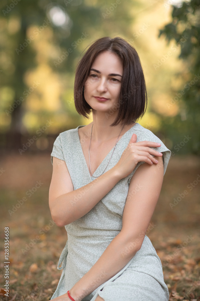 Portrait of a young beautiful girl in nature. Portrait of a young beautiful girl in nature.