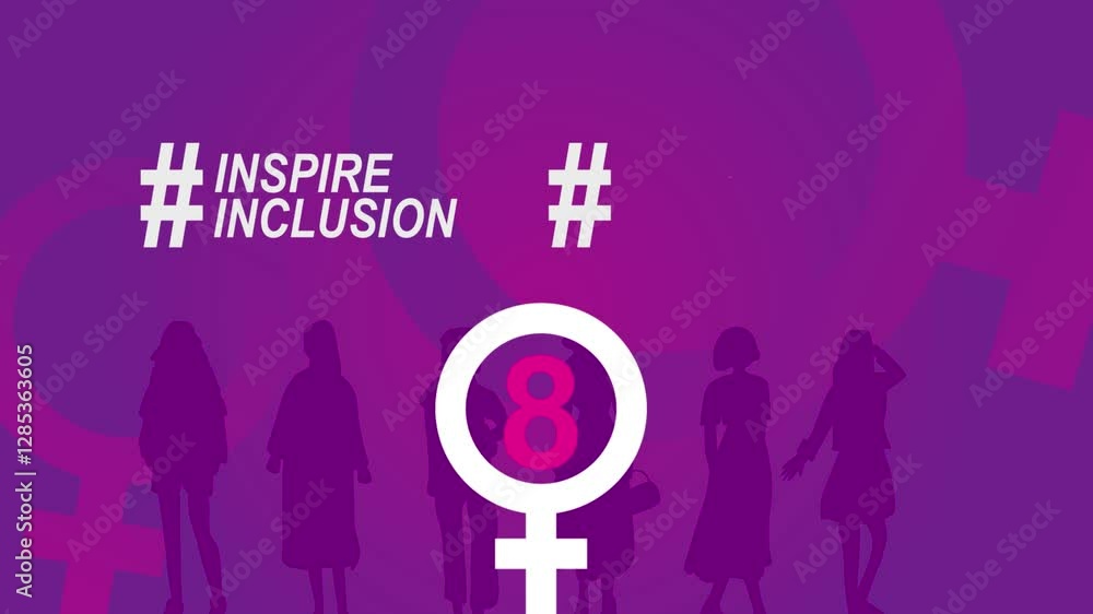 International women's day animation with a woman's silhouette, blooming flowers and a graceful feminine logo. A perfect tribute to Women's Day and Mother's Day, highlighting empowerment and appreciati International women's day animation with a woman's silhouette, blooming flowers and a graceful feminine logo. A perfect tribute to Women's Day and Mother's Day, highlighting empowerment and appreciati