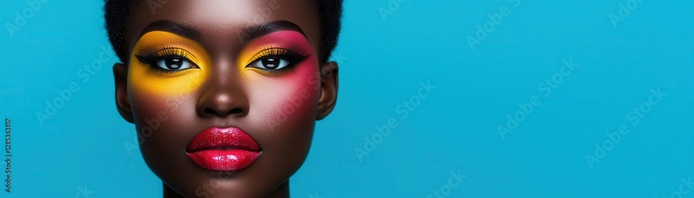 inclusive beauty makeup inclusivity representation. Bold, vibrant makeup designed for dark skin avoiding muted or diluted pigments inclusive beauty makeup inclusivity representation. Bold, vibrant makeup designed for dark skin avoiding muted or diluted pigments