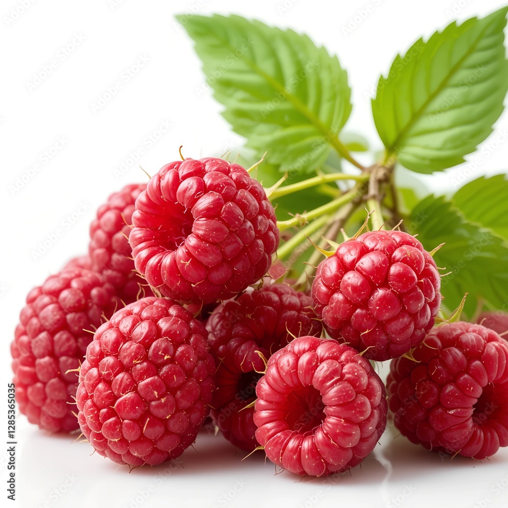 Bunch of fresh raspberries ai generated Bunch of fresh raspberries ai generated