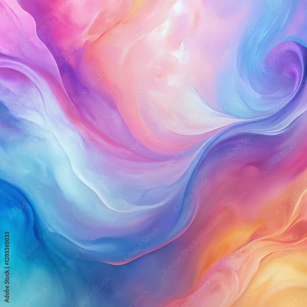 Abstract pastel swirls of pink, blue, and orange colors creating a dreamy, flowing texture. Abstract pastel swirls of pink, blue, and orange colors creating a dreamy, flowing texture.