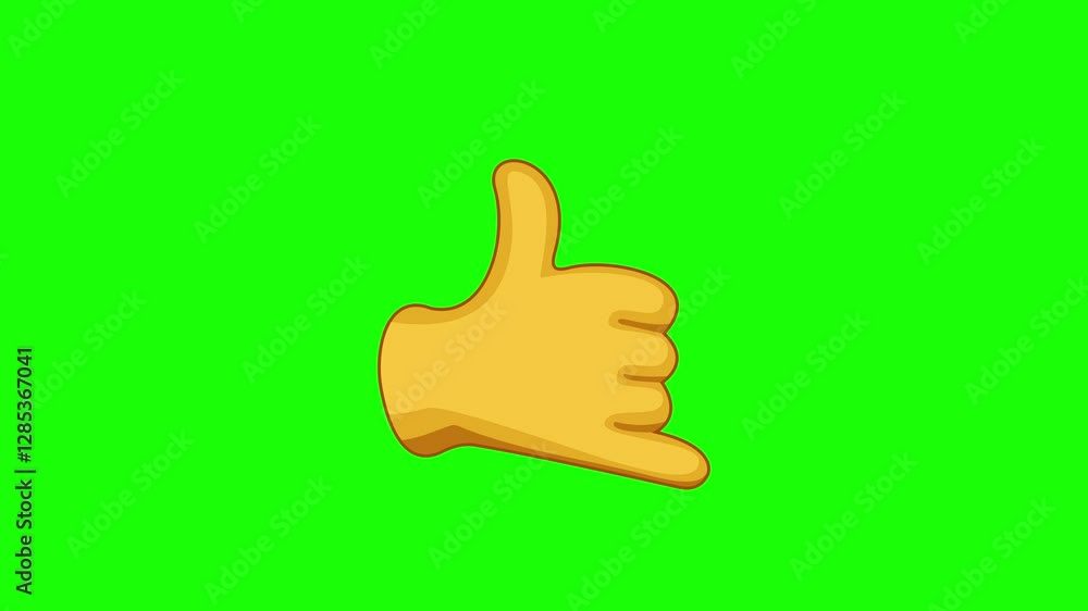 Call me hand emoji animated on a green screen Call me hand emoji animated on a green screen