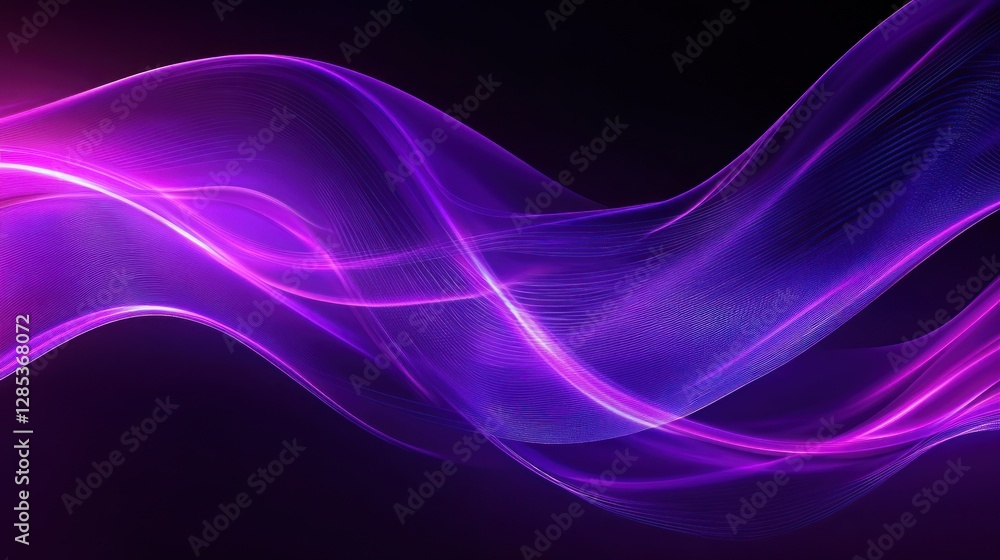 Abstract Purple Waves: A Digital Art Masterpiece Abstract Purple Waves: A Digital Art Masterpiece