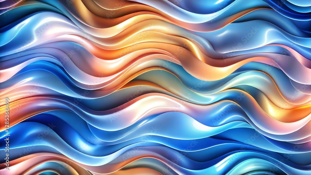 Obraz premium abstract background waves blue gold color