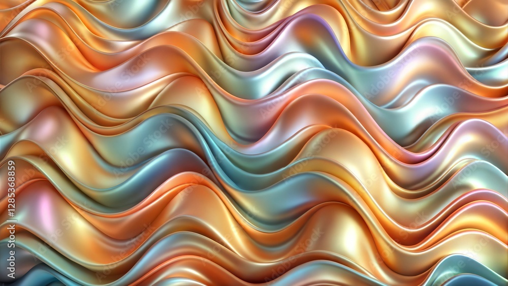 Fototapeta premium abstract background colorful waves orange blue