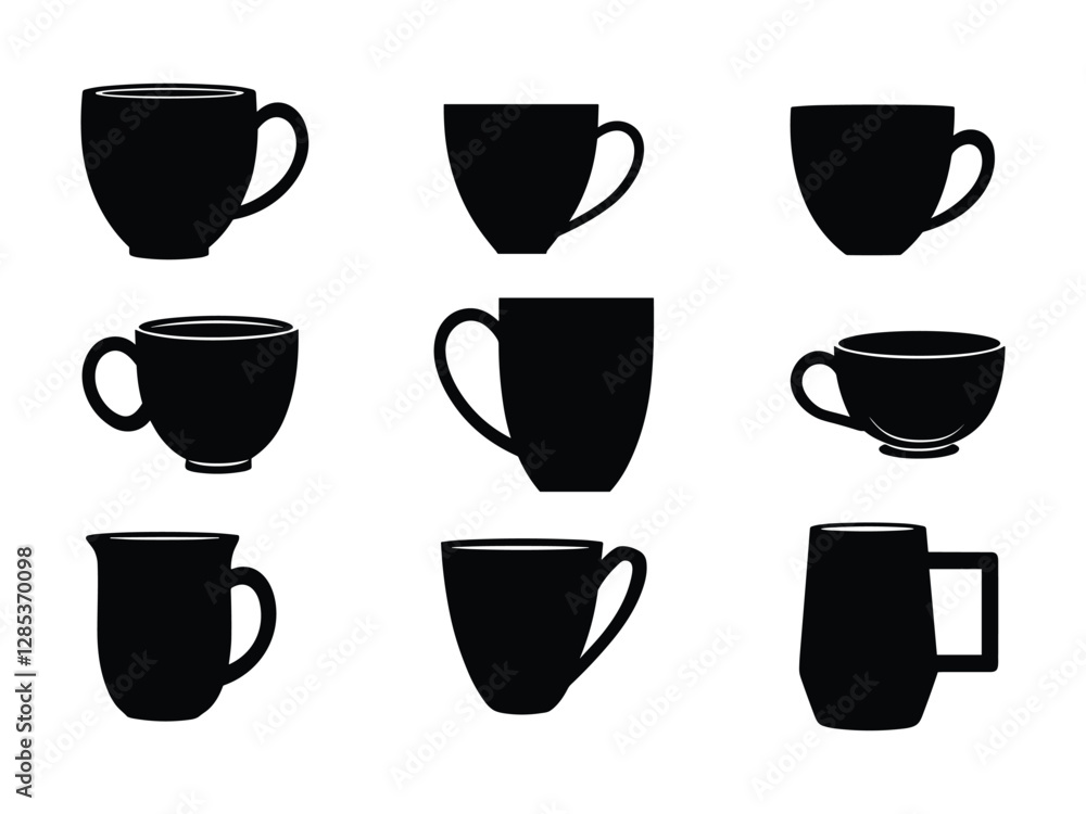 Coffee Mug Silhouette – Modern Beverage Vector Coffee Mug Silhouette – Modern Beverage Vector