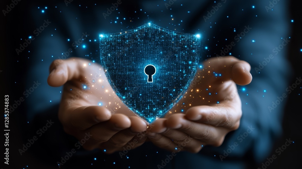 Digital Shield Cybersecurity Data Protection Network Security