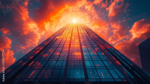 Wallpaper Mural Skyscraper Sunset Reflection Torontodigital.ca