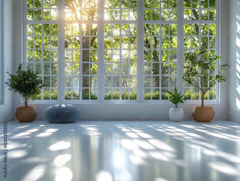 Sunlit Room Plants Window Minimalist Interior Design