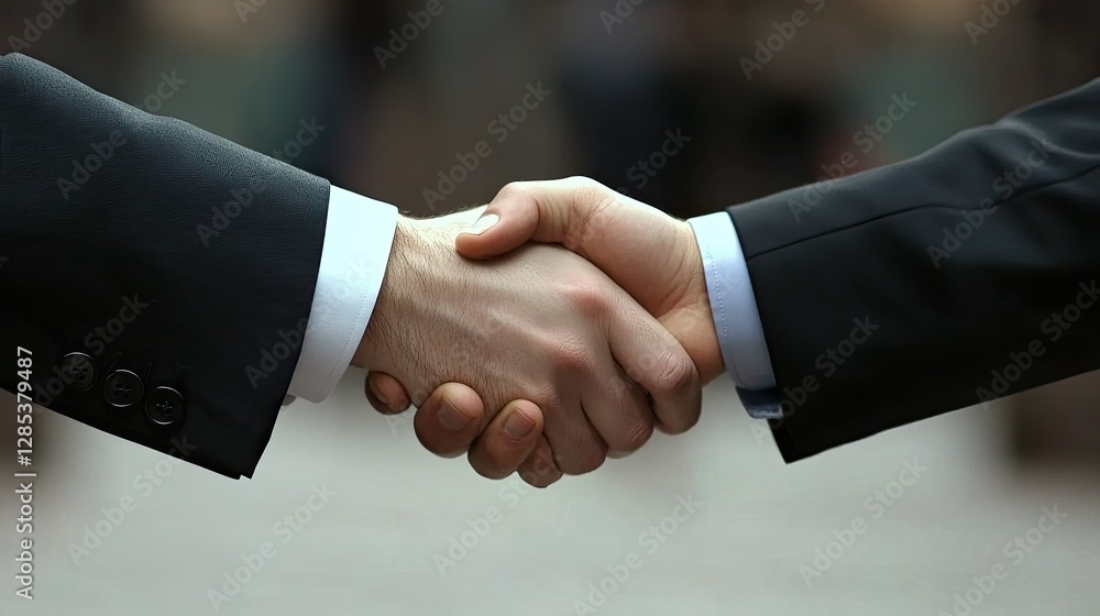 Strong handshake of business professionals partnership. Strong handshake of business professionals partnership.