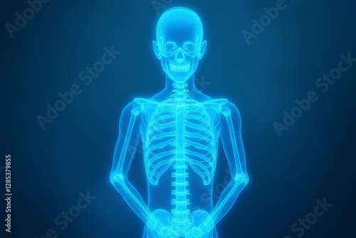 Obraz na płótnie Human Skeleton Anatomy D X Ray Model w salonie