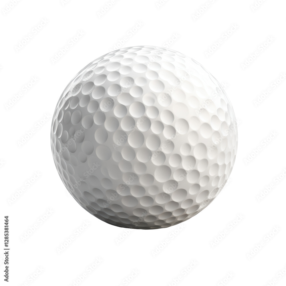 Isolated Golf Ball with Dimpled Texture Isolated Golf Ball with Dimpled Texture