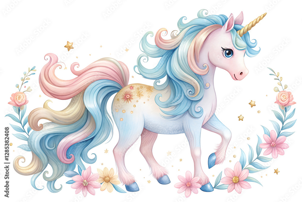 Fototapeta premium horse with snowflakes