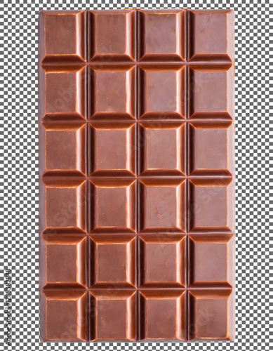 chocolate bar, Rich Chocolate Bar with Neatly Divided Squares for Indulgence on transparent background, png, psd

