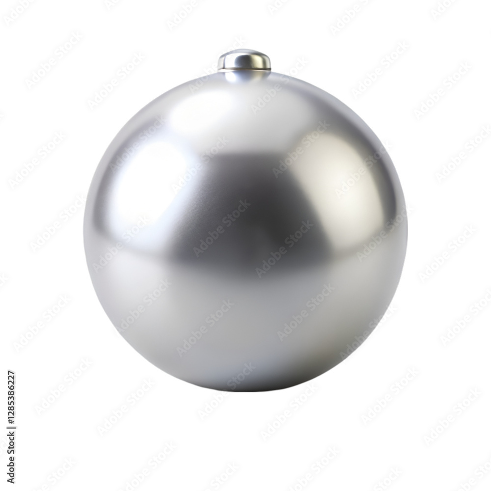 Silver ball isolated on transparent background Silver ball isolated on transparent background