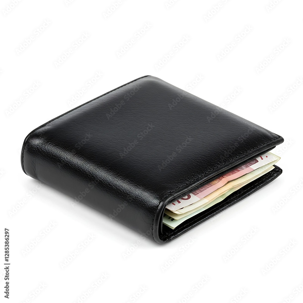 Black Leather Bi-Fold Wallet - Classic Men's Wallet Black Leather Bi-Fold Wallet - Classic Men's Wallet