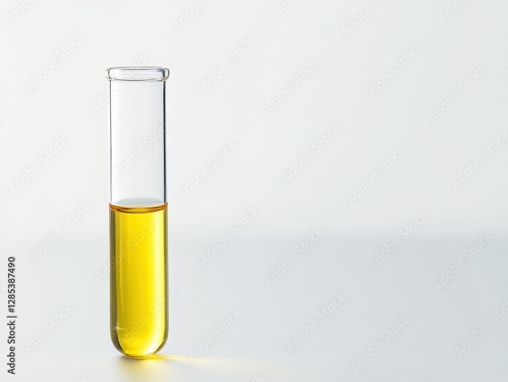 Lipid research featured through a close-up of lipid oil in a glass vial, resting on a white surface. Featuring purity and simplicity Lipid research featured through a close-up of lipid oil in a glass vial, resting on a white surface. Featuring purity and simplicity