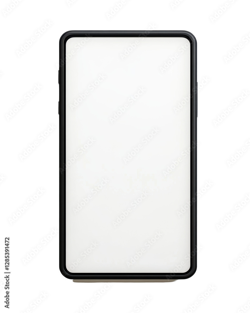 Isolated Classic Black Smartphone with Clean Lines and Blank Screen Isolated Classic Black Smartphone with Clean Lines and Blank Screen