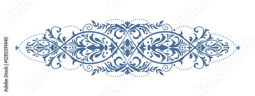 Retro pattern with antique scrolls in rococo rich style