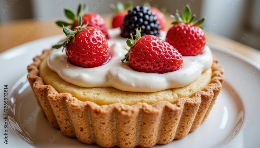 Delicious Berry Tart with Fresh Strawberries and Blackberries Delicious Berry Tart with Fresh Strawberries and Blackberries