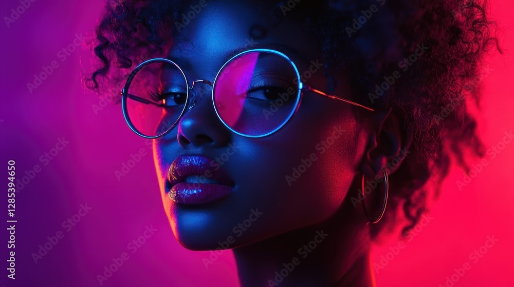 Neon Nights: A Portrait of Confidence and Style Neon Nights: A Portrait of Confidence and Style