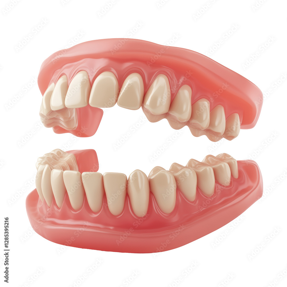 Fototapeta premium Isolated Set of Custom False Teeth